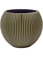 Кашпо Capi nature groove special vase ball green D29 H26 см 6CAPGX104