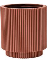 Кашпо Capi nature groove special vase cylinder merlot red D8 H9 см 6CAPGM311