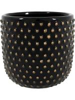 Кашпо Bolino pot shiny black D11 H9 см 6PTR65901