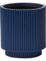 Кашпо Capi nature groove special vase cylinder dark blue D15 H17 см 6CAPGD313