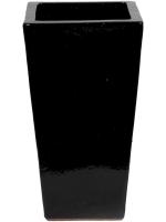 Кашпо Plain kubis black shiny L33 W33 H60 см 6ZWGKU600