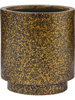 Кашпо Capi lux terrazzo vase cylinder black gold D23 H25 см 6CAPZG315