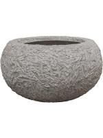 Кашпо Polystone coated kamelle bowl raw grey D93 H52 см 6PSC787RG