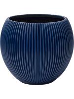 Кашпо Capi nature groove special vase ball dark blue D29 H26 см 6CAPGD104