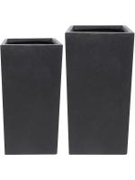 Кашпо Amfa vase black (набор 2 шт) L33 W33 H68 см 6TS162137