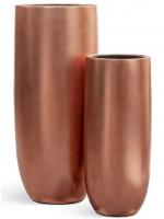 Кашпо TREEZ Effectory Metal высокий округлый конус розовая медь 41.3317-04-014-RSG-72