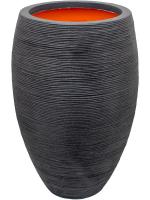Кашпо Capi nature rib nl vase vase elegant deluxe black D56 H86 см 6CAPTIV29
