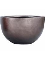 Кашпо Metallic silver leaf bowl matt coffee D59 H38 см 6MTLC59CB