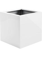 Кашпо Argento cube shiny white L60 W60 H60 см 6DLIA0022