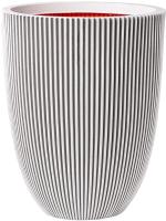 Кашпо Capi nature groove nl vase elegant low ivory D34 H46 см 6CAPTG206