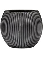 Кашпо Capi nature groove vase ball black D21 H19 см 6CAPGZ103