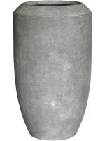 Кашпо Polystone coated plain coppa raw grey (with liner) D48 H80 см 6PSC470RG