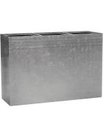 Кашпо Line-up metallic rectangle silver (with liner and wheelplate) L110 W38 H75 см 6LUPR18SL