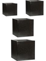 Кашпо Capi lux terrazzo planter square black (набор 4 шт) L50 W50 H50 см 6CAPLT908