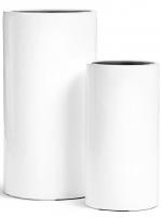 Кашпо TREEZ Effectory Gloss высокий цилиндр белый глянцевый лак 41.3320-05-039-WH-60