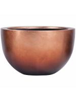 Кашпо Metallic silver leaf bowl matt copper D59 H38 см 6MTLC59CR