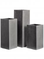Кашпо TREEZ Effectory Beton высокий куб тёмно-серый бетон 41.3317-02-010-GR-75