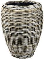 Кашпо Drypot rattan vase grey D48 H62 см 6MND00932