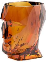 Кашпо Adan nano glossy pot clear amber L17 W13 H18 см 6VONADAG4
