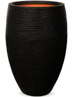 Кашпо Capi nature rib nl vase vase elegant deluxe black D45 H72 см 6CAPTIV21