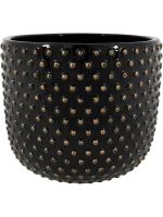 Кашпо Bolino pot shiny black D21 H17 см 6PTR65904