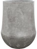 Кашпо Polystone coated plain darcy raw grey D56 H72 см 6PSC115RG