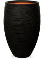 Кашпо Capi nature rib nl vase vase elegant deluxe black D39 H60 см 6CAPTIV30
