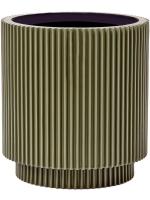 Кашпо Capi nature groove special vase cylinder green D15 H17 см 6CAPGX313