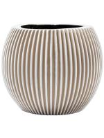 Кашпо Capi nature groove vase ball ivory D21 H19 см 6CAPGI103