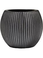 Кашпо Capi nature vase ball groove iii black D17 H14 см 6CAPGZ102
