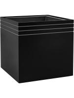 Кашпо Baq line-up cube matt black (with liner and wheelplate) L48 W48 H48 см 6LUPC48BW