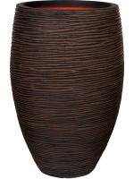 Кашпо Capi nature rib nl vase elegant deluxe dark brown D56 H84 см 6CAPTIV48