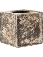 Кашпо Lava cube relic rust metal (glazed inside) L16 W16 H16 см 6LAVS160M