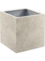 Кашпо Grigio cube antique white-concrete L80 W80 H80 см 6DLIAW607