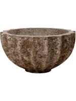 Кашпо Polystone rough bowl rock D60 H30 см 6POSRBO63