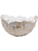 Кашпо Oceana pearl bowl white L60 W46 H33 см 6OCEBW513