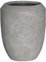 Кашпо Polystone coated plain coppa raw grey (with liner) D45 H55 см 6PSC469RG