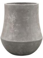 Кашпо Polystone coated plain darcy raw grey m D47 H57 см 6PSC711RG
