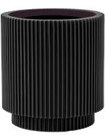 Кашпо Capi nature groove vase cylinder intense black D11 H12 см 6CAPGB312