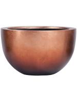 Кашпо Metallic silver leaf bowl matt copper D45 H27 см 6MTLC45CR