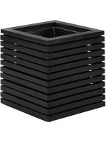 Кашпо Marrone orizzontale (with liner) cube black L40 W40 H40 см 6DLIMB902