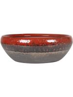 Кашпо Amora bowl black red D28 H13 см 6AMOB2813