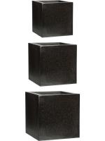 Кашпо Capi lux terrazzo planter square black (набор 3 шт) L40 W40 H40 см 6CAPLT906