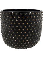 Кашпо Bolino pot shiny black D24 H21 см 6PTR65905