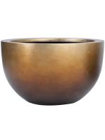 Кашпо Metallic silver leaf bowl matt honey D45 H27 см 6MTLC45HB