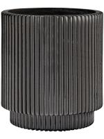 Кашпо Capi nature groove vase cylinder black D19 H21 см 6CAPGZ314