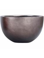 Кашпо Metallic silver leaf bowl matt coffee D45 H27 см 6MTLC45CB