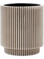 Кашпо Capi nature vase cylinder groove iii ivory D15 H16 см 6CAPGI313