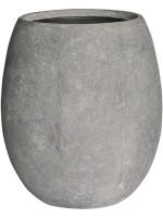 Кашпо Polystone coated plain balloon raw grey (with liner) D48 H55 см 6PSC464RG