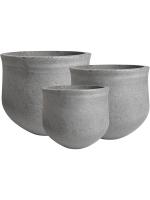 Кашпо Stone pot light grey (набор 3 шт) D56 H48 см 6DMPB713G